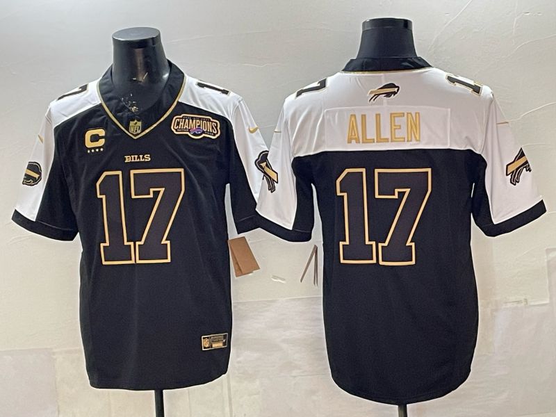 Men 2026 Buffalo Bills #17 Allen black gold three generations Nike Limited NFL Jersey style 005->buffalo bills->NFL Jersey